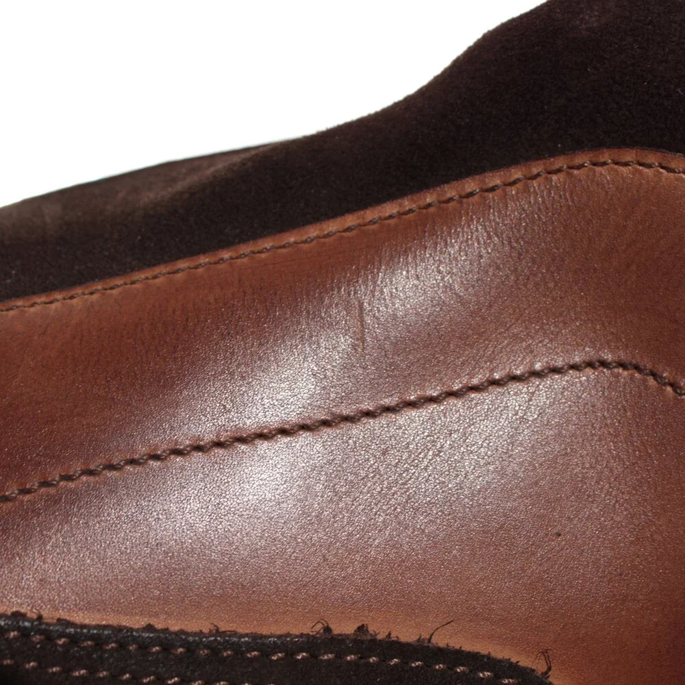 Di Bianco NWD Boots Size 42 (US 9) in Brown Suede & Leather Made in Italy